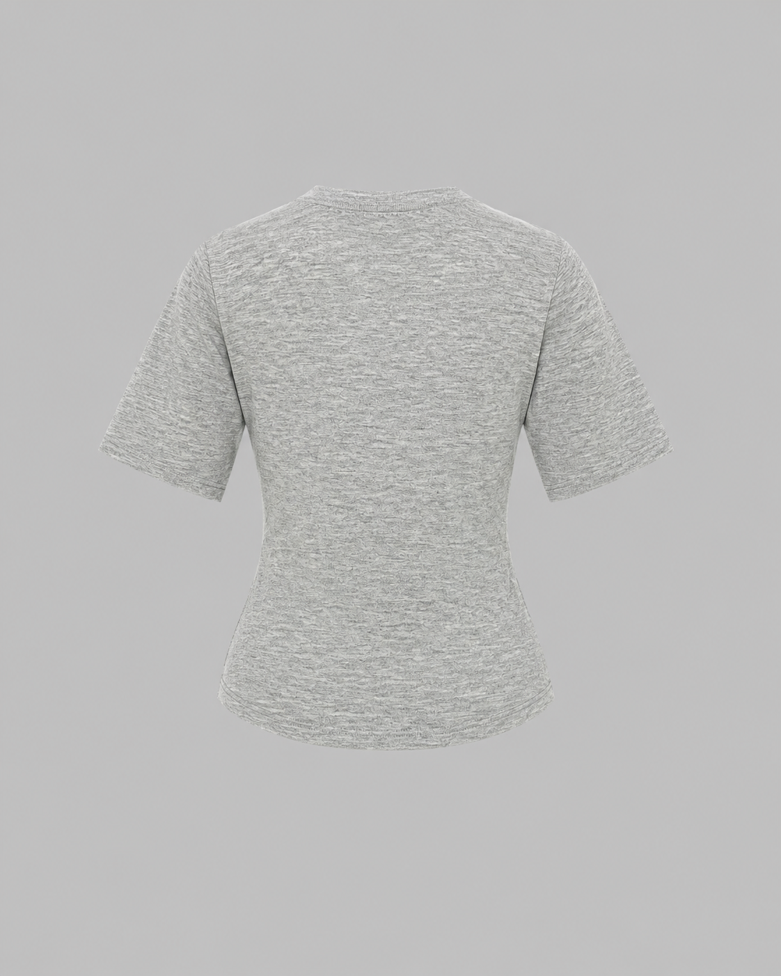 ASYMMETRIC GREY MELANGE T-SHIRT