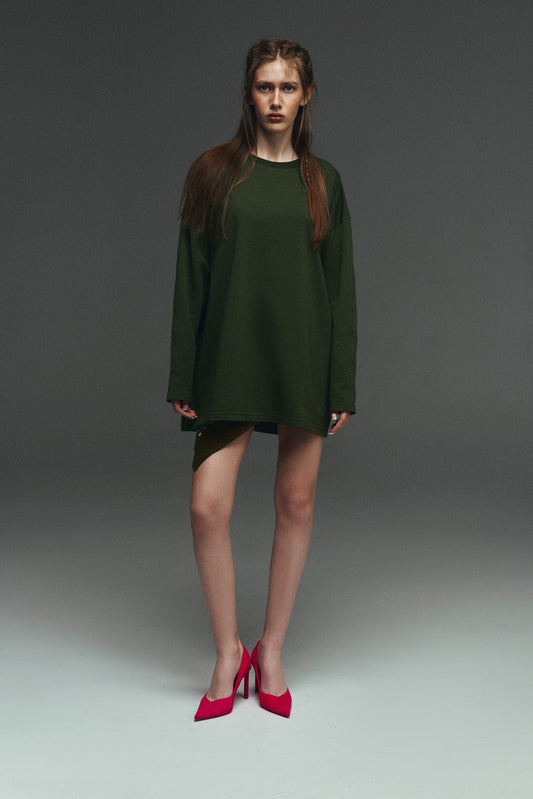 OVERSIZED LONG SLEEVE KHAKI