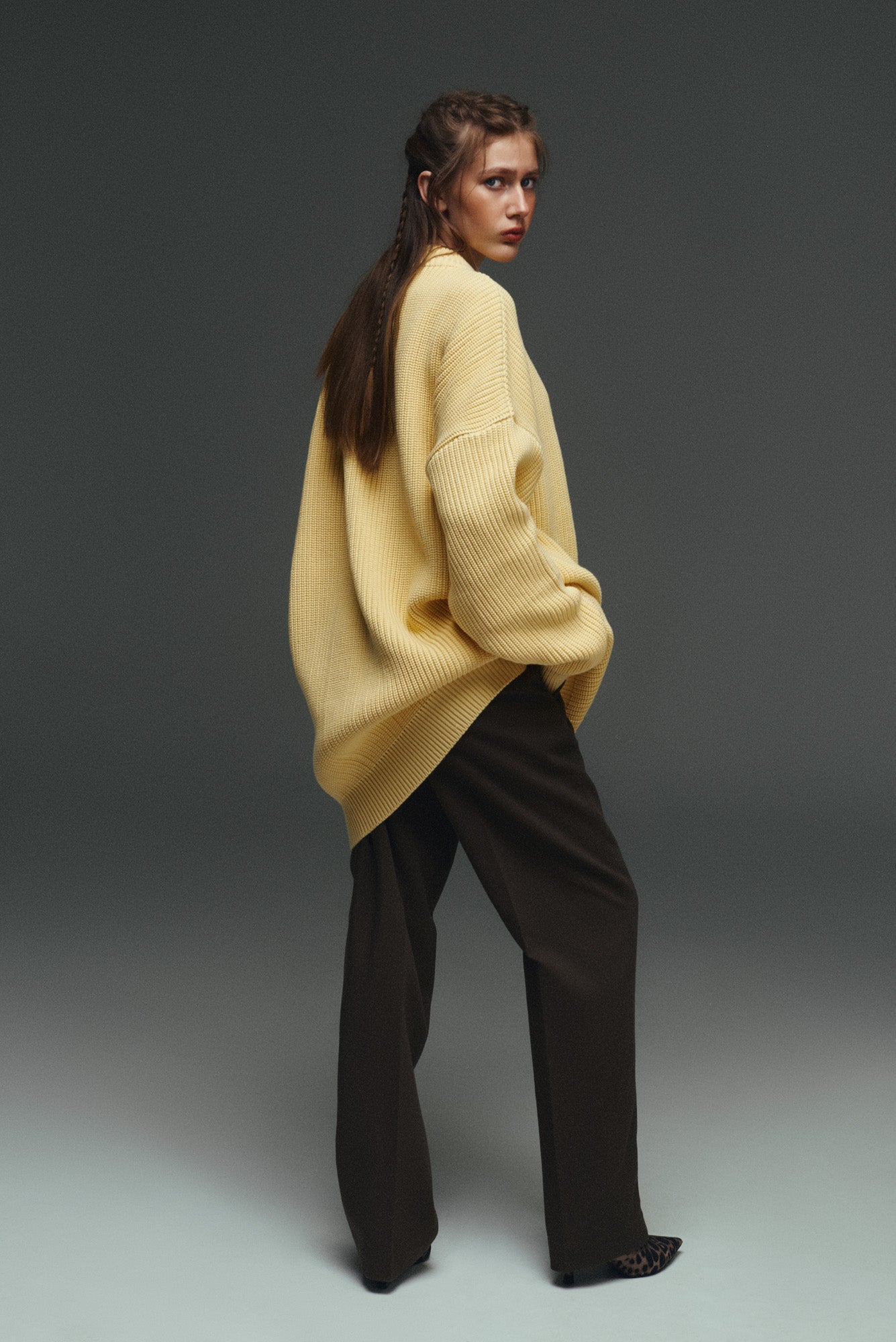 BASIC OVERSIZED SWEATER YELLOW