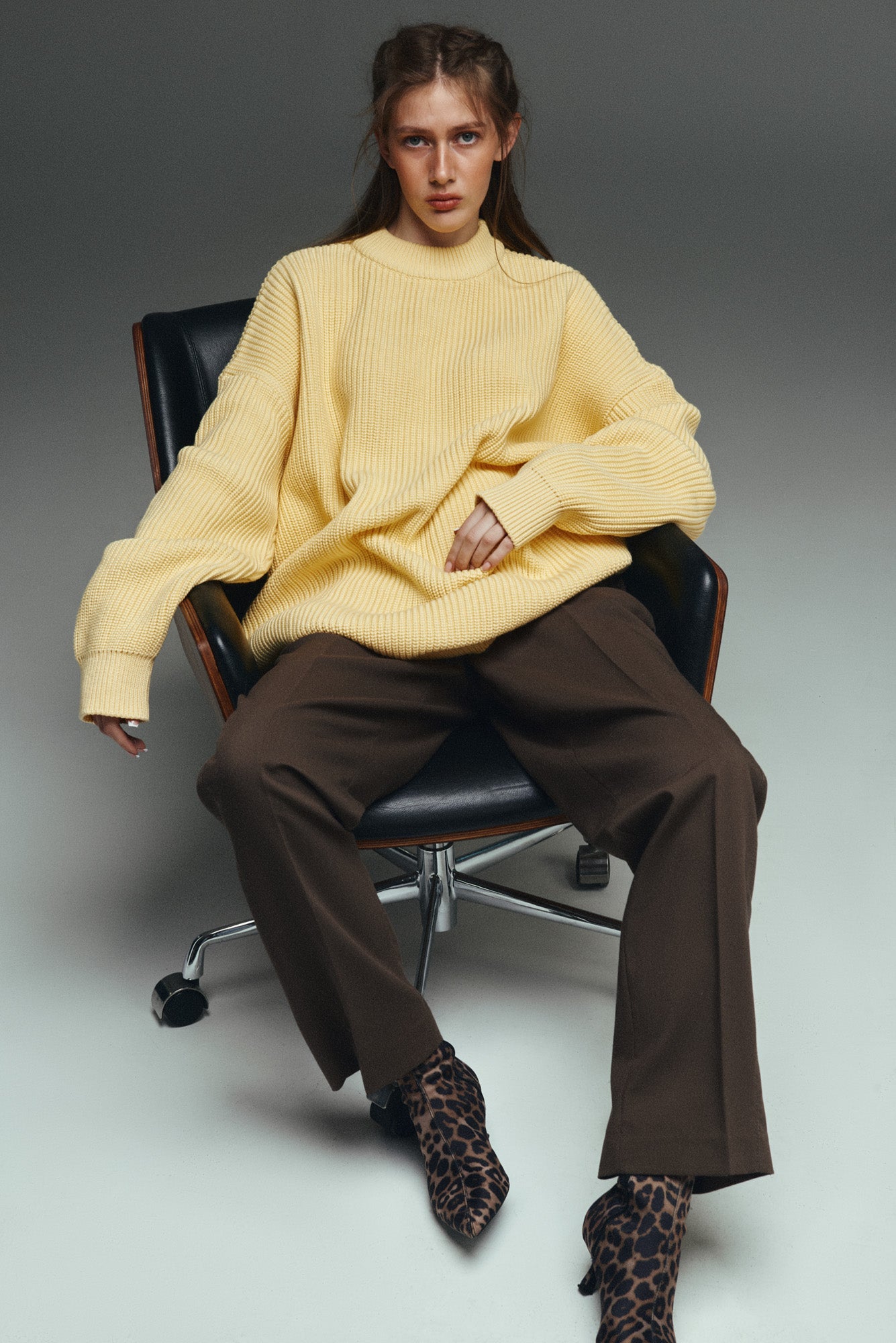 BASIC OVERSIZED SWEATER YELLOW