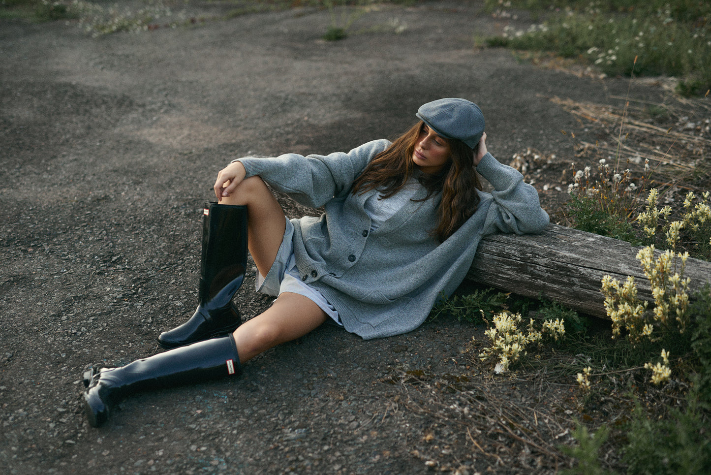 OVERSIZED WOOL CARDIGAN GREY