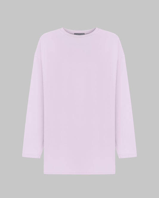 OVERSIZED LONG SLEEVE LIGHT LILAC
