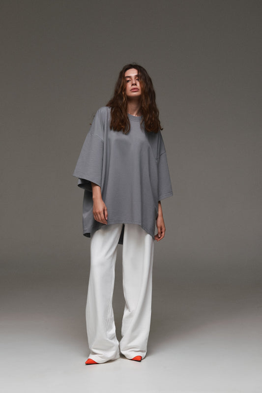 OVERSIZED T-SHIRT (N)ONSENSE GREY-OLIVE