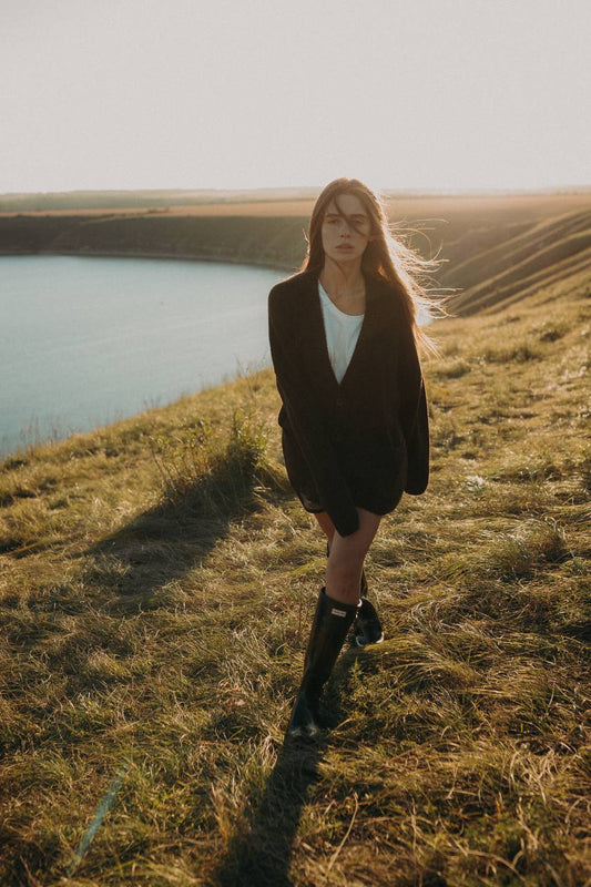 MERINO CARDIGAN NONSENSE CHOCOLATE