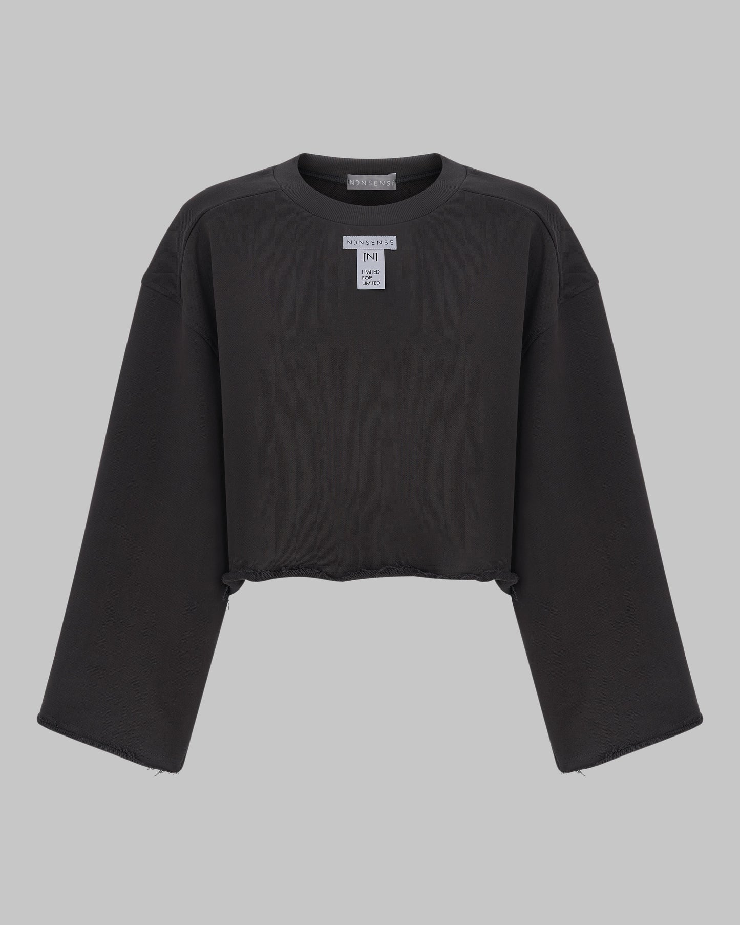 OVERSIZED CROPPED SWEATSHIRT GRAPHITE