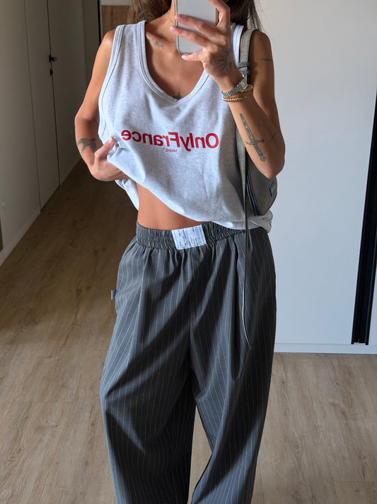 WOOL PANTS GREY