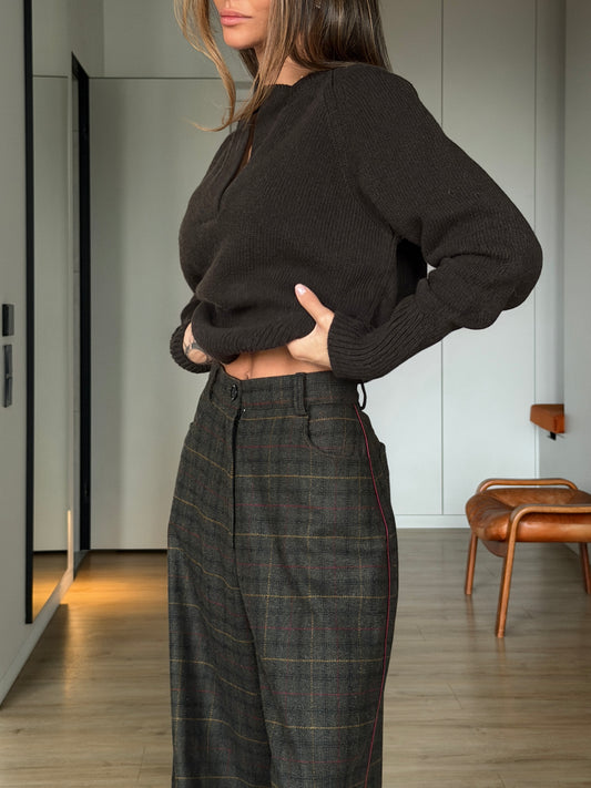 WOOL LAMB POLO CHOCOLATE