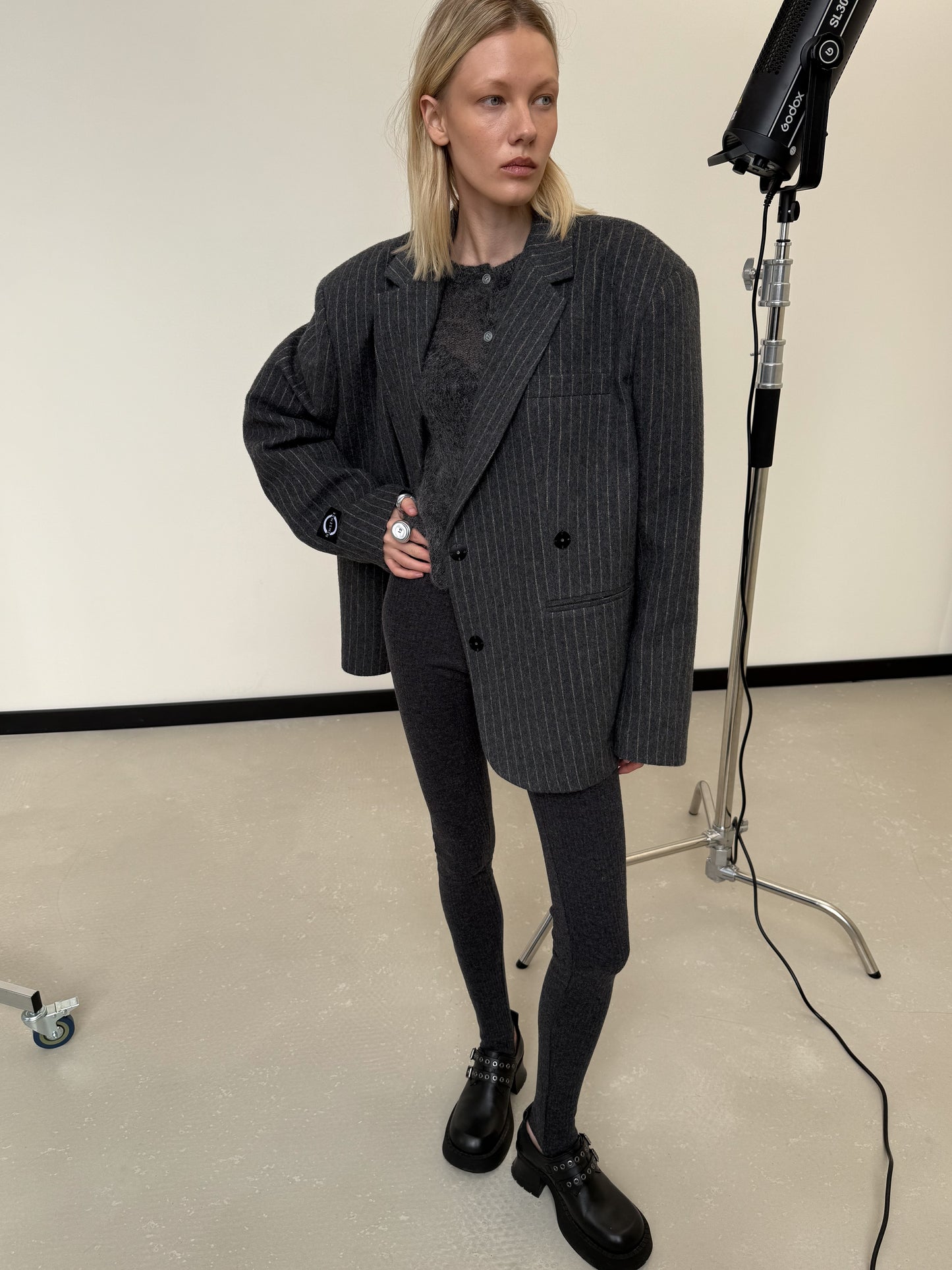 OVERSIZED WOOL GREY JACKET