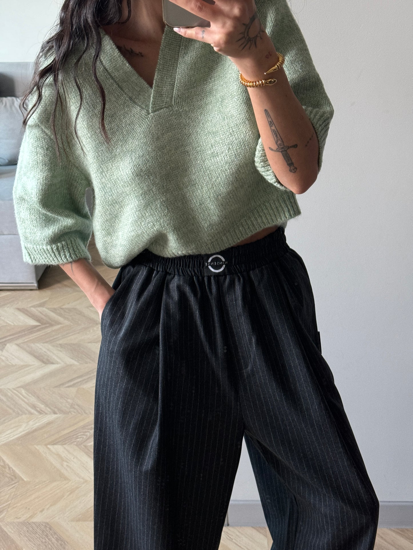 NONSENSE KNITTED POLO MINT