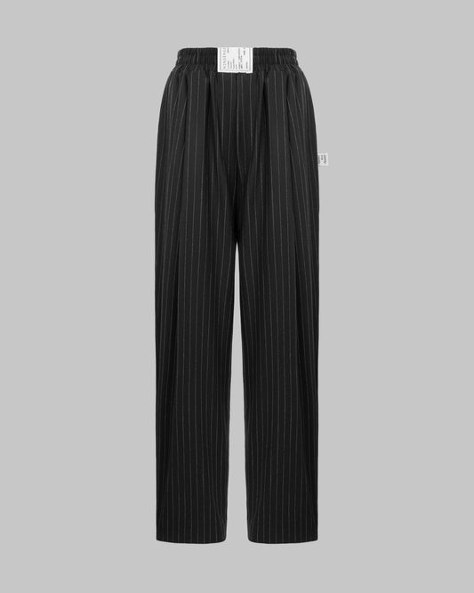 WOOL RELAXED PANTS BLACK
