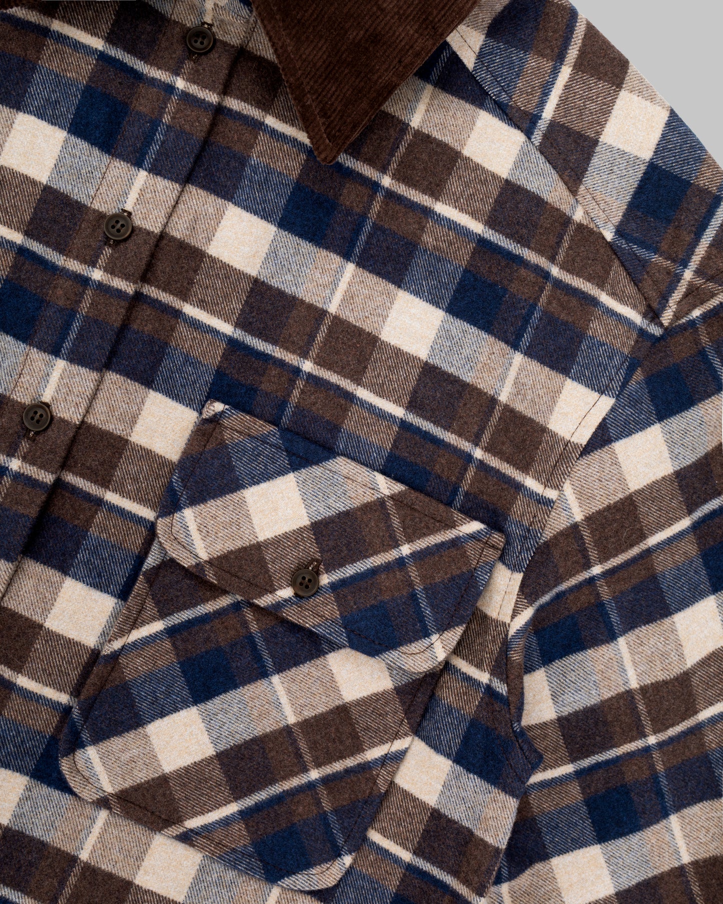 CHECKED FLANNEL SHIRT CHOCOLATE/BLUE