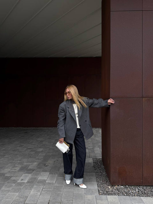 OVERSIZED RAFFLE WOOL JACKET