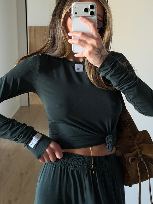 VISCOSE SUIT BLUE/GREEN