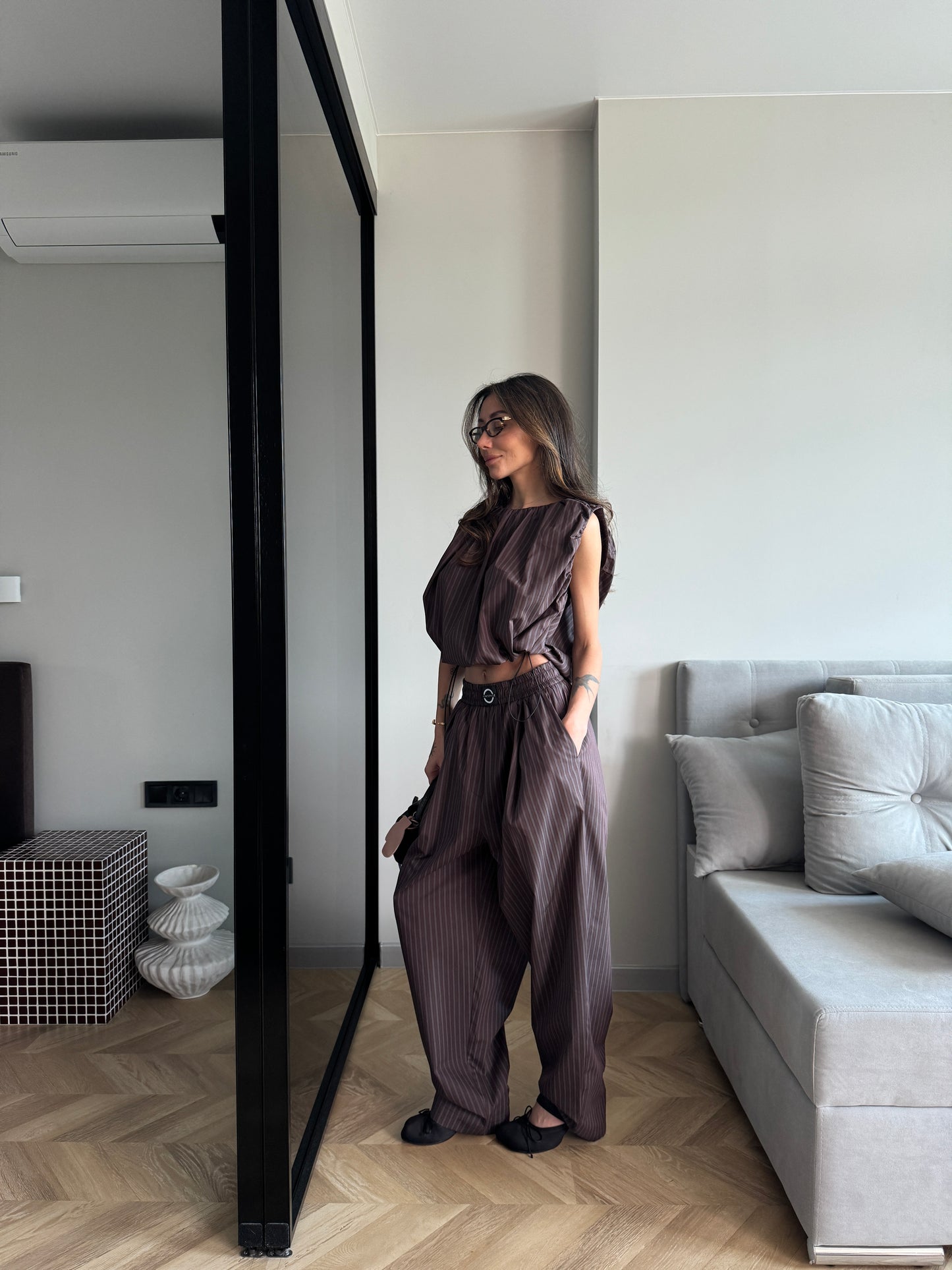 DRAPED CHOCOLATE TOP