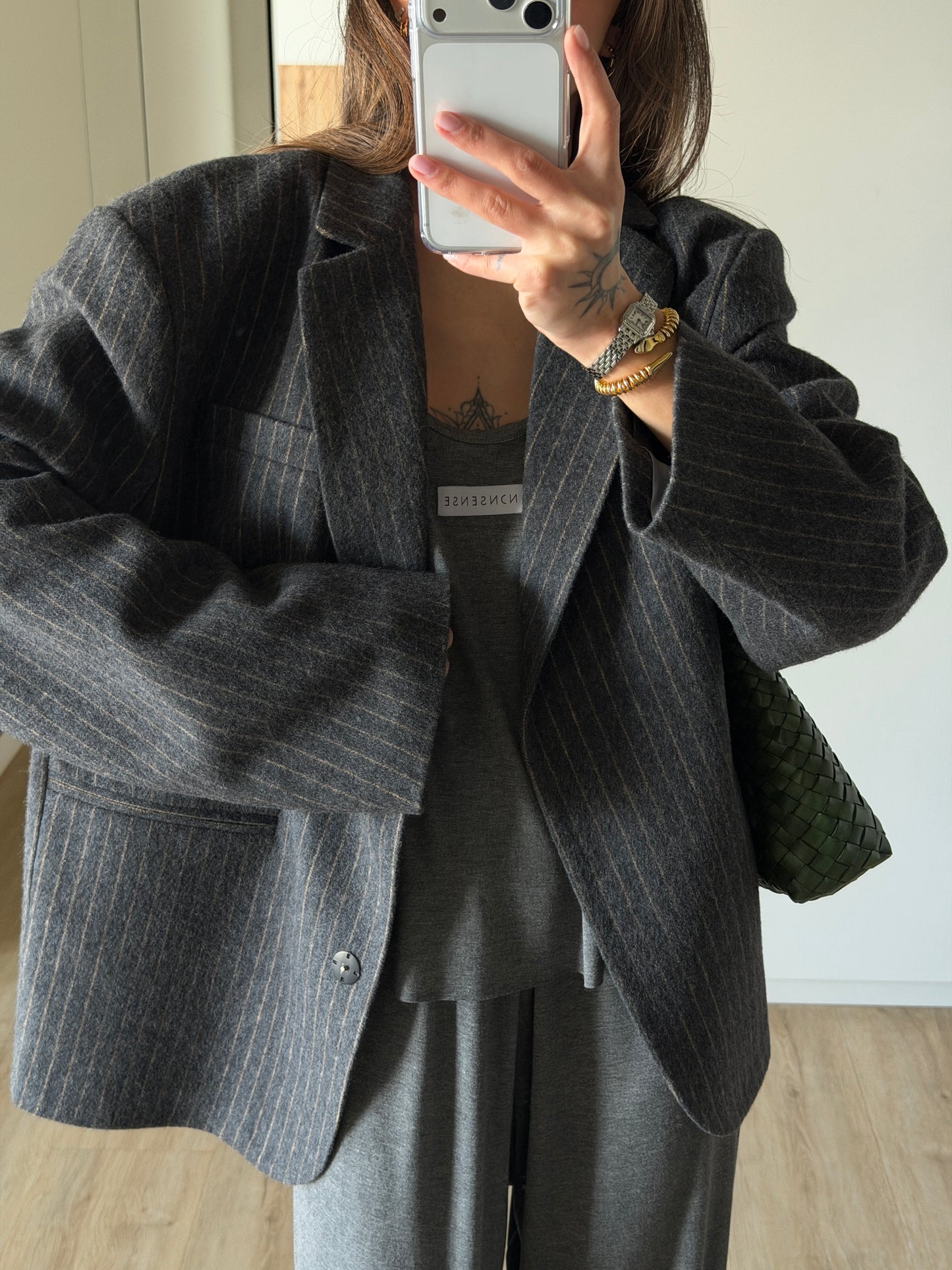 OVERSIZED WOOL GREY JACKET