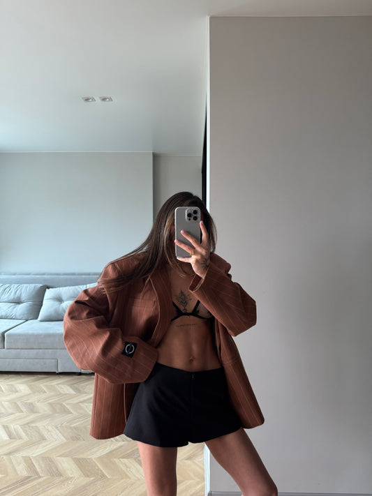 OVERSIZED LINEN TEDDY JACKET