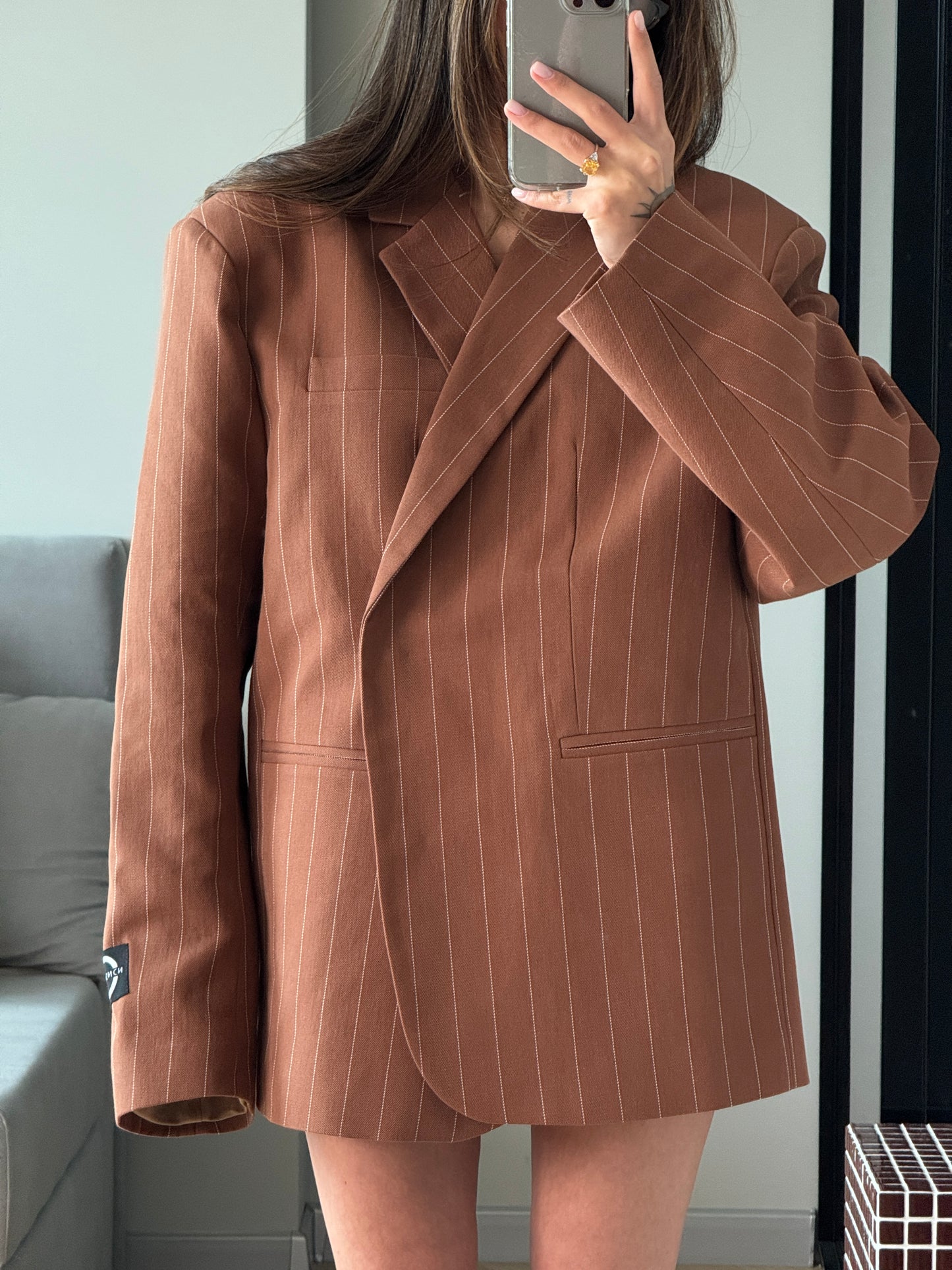 OVERSIZED LINEN TEDDY JACKET
