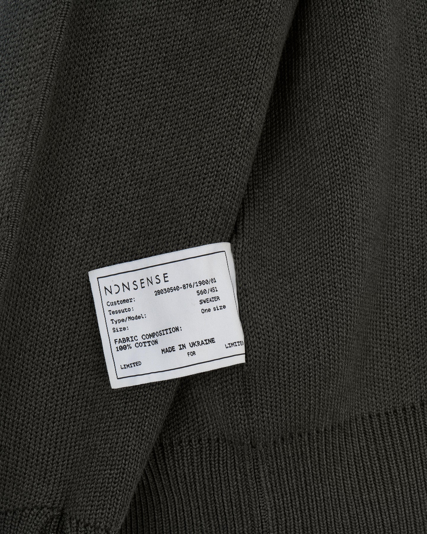 OVERSIZED CARDIGAN NONSENSE ANTHRACITE