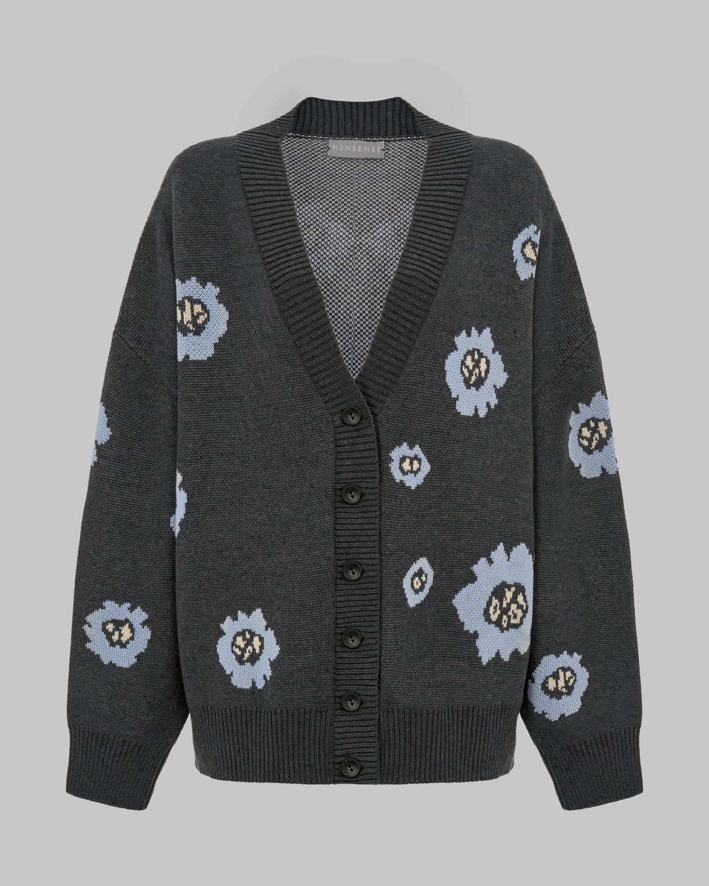 COTTON OVERSIZED FLORAL CARDIGAN