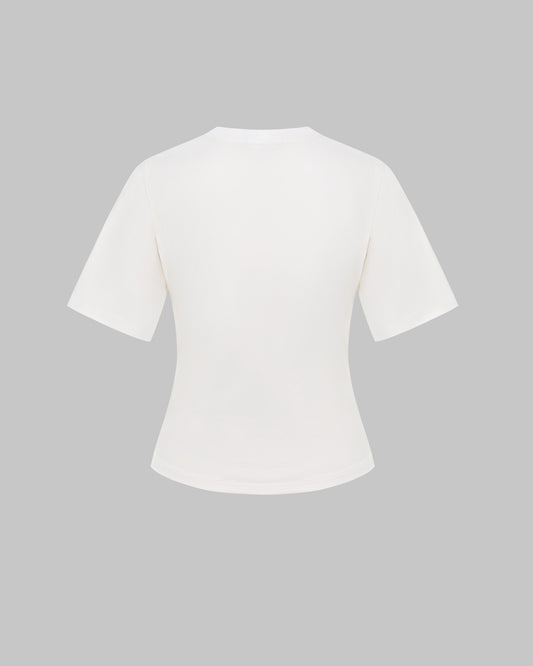 ASYMMETRIC MILK T-SHIRT