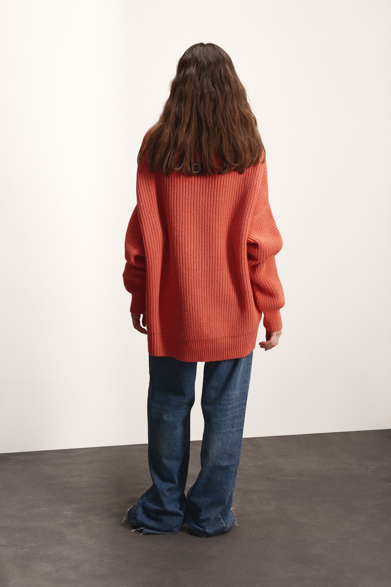OVERSIZED SEMIWOOL SWEATER CARROT