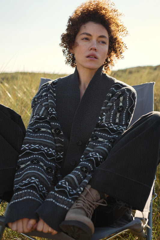 OVERSIZED OLD-FASHIONED CARDIGAN NONSENSE GREY