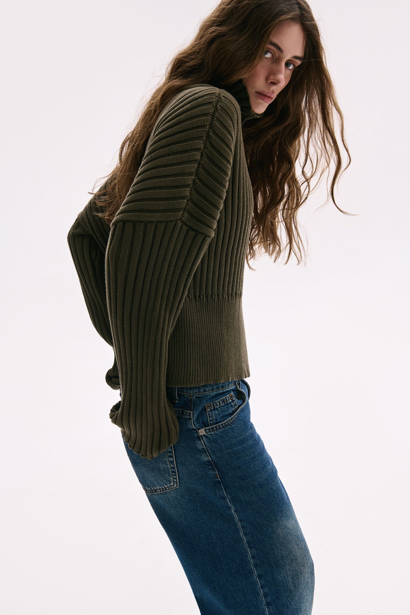 OVERSIZED COTTON CARDIGAN NONSENSE KHAKI