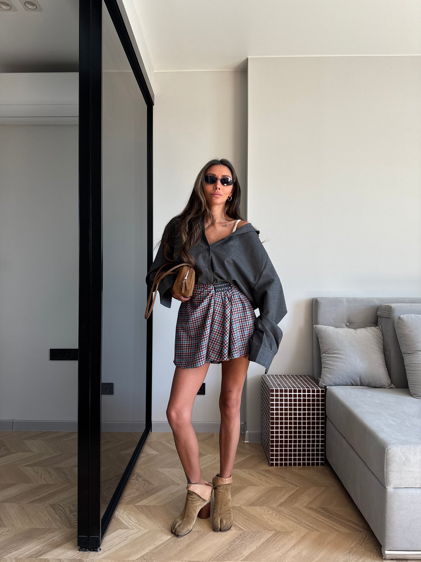 ASYMMETRIC SHORTS NONSENSE DARK BLUE
