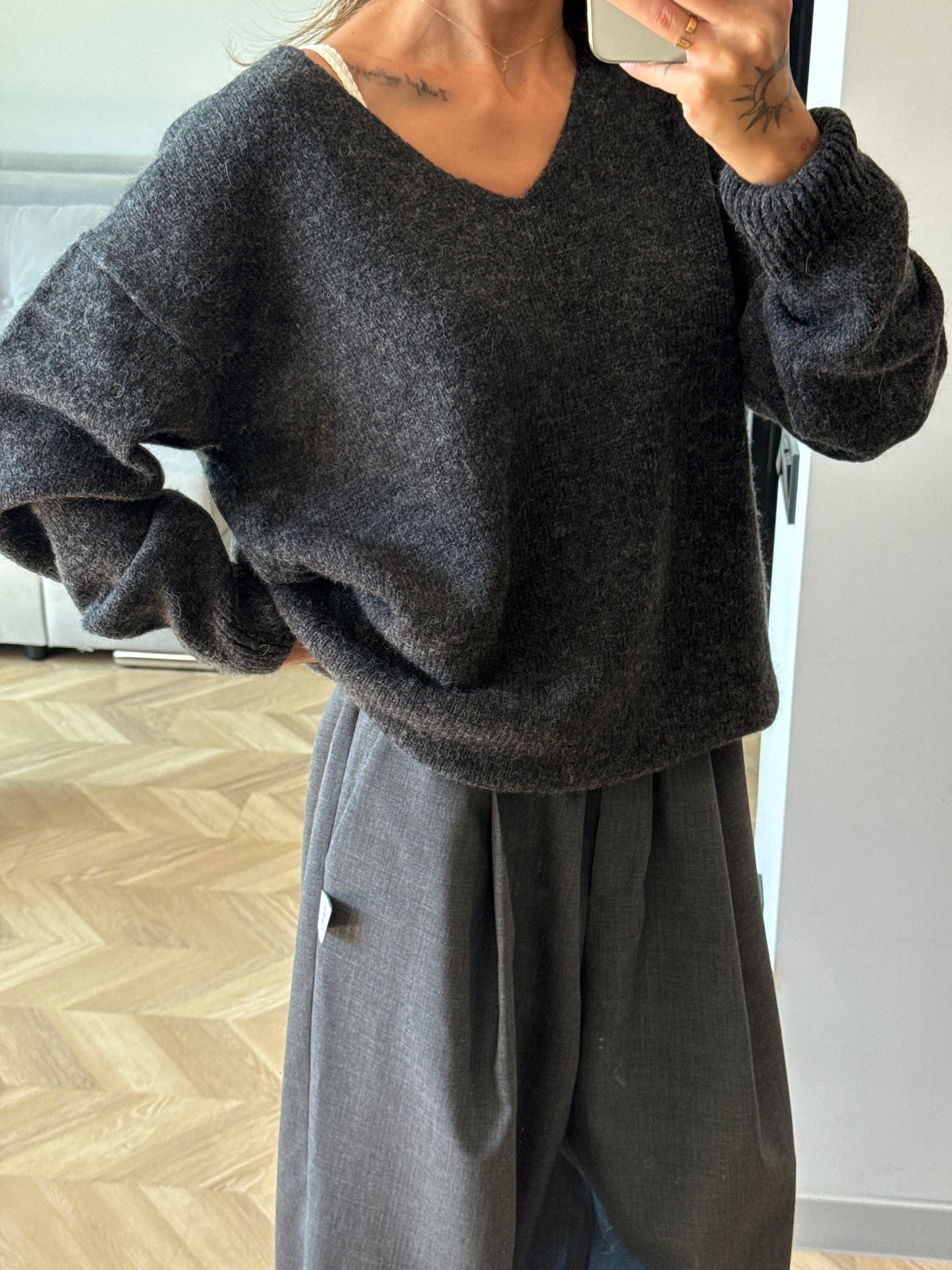 RELAXED SWEATER NONSENSE ANTHRACITE