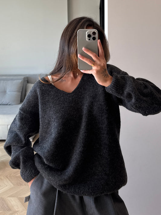 RELAXED SWEATER NONSENSE ANTHRACITE