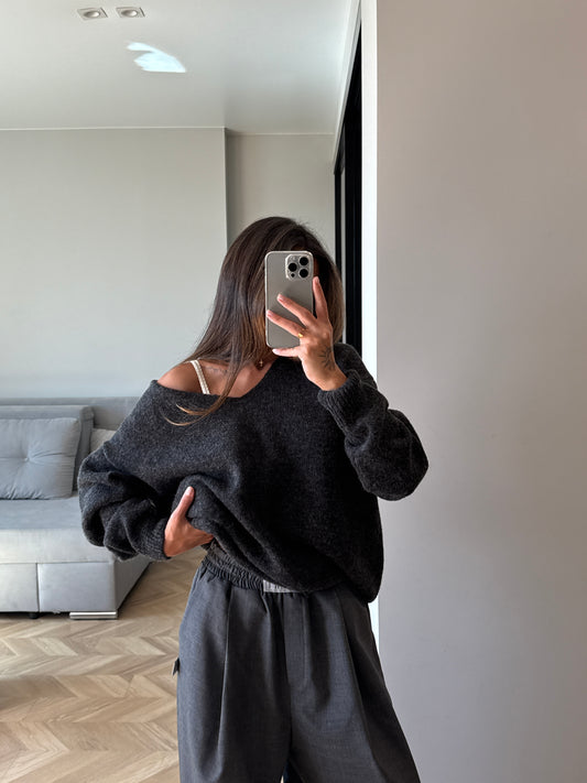 RELAXED SWEATER NONSENSE ANTHRACITE