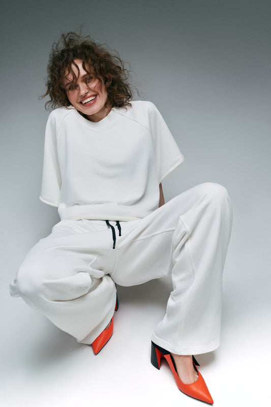 CROPPED T-SHIRT NONSENSE* WHITE