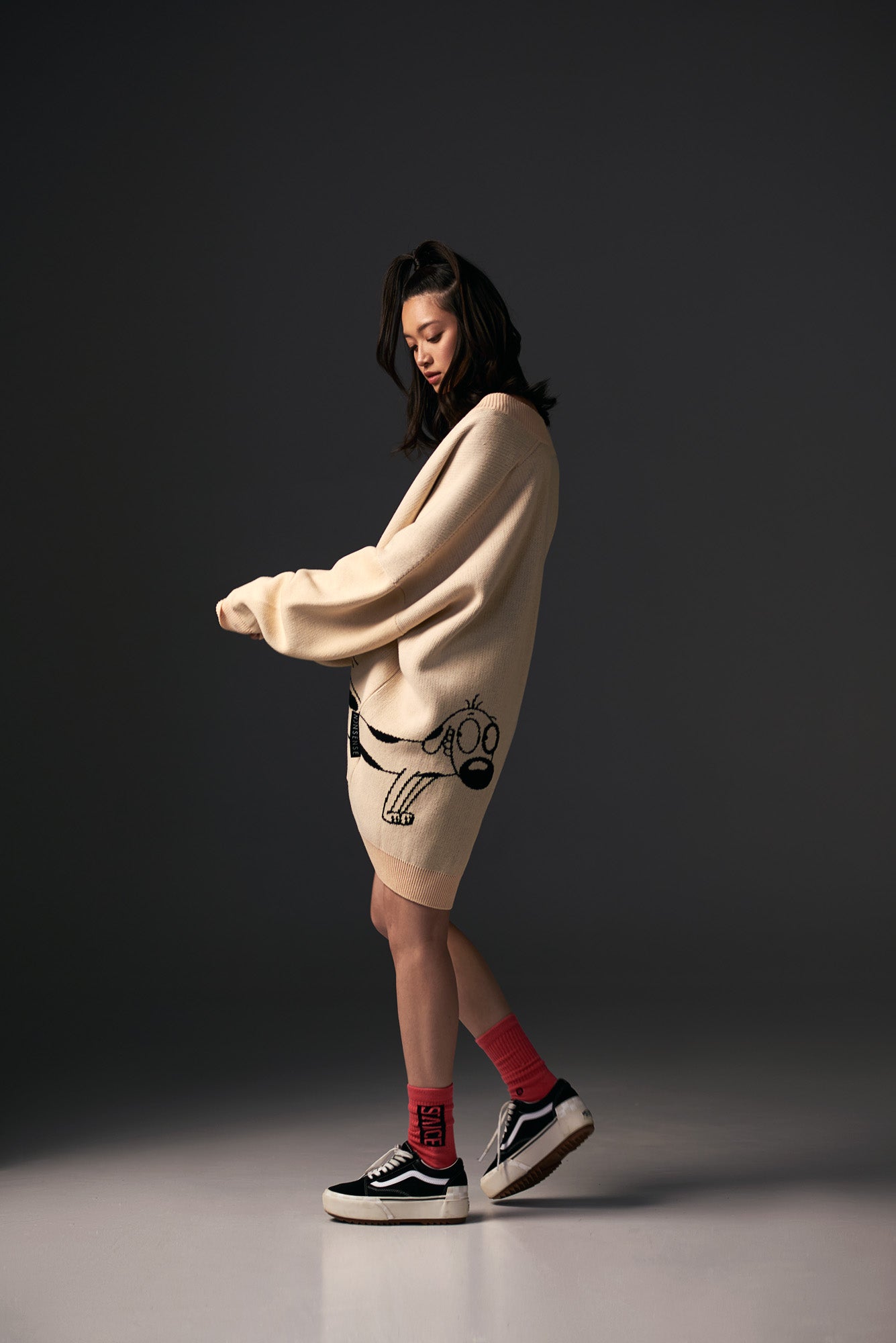 OVERSIZED CARDIGAN “CATDOG”