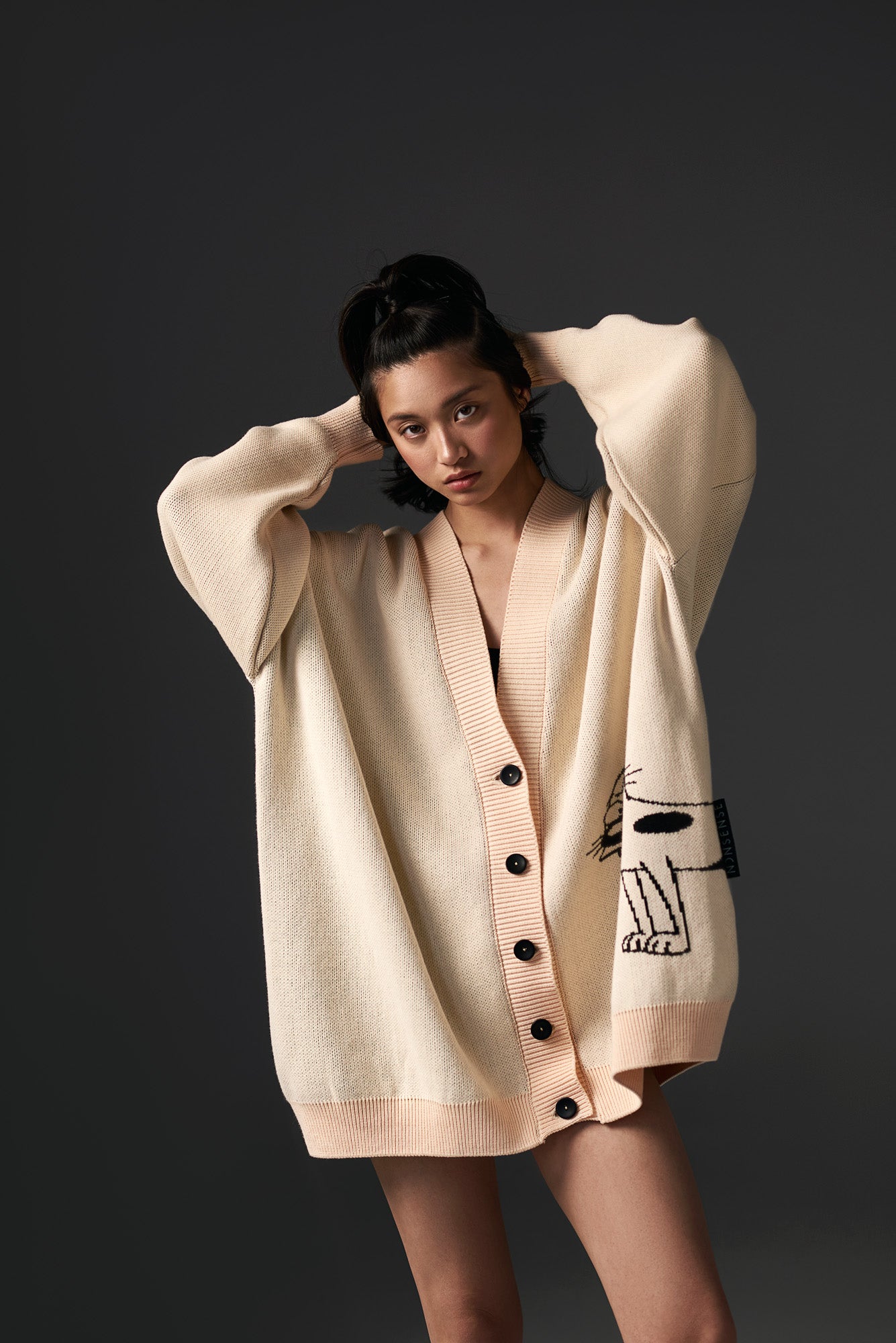 OVERSIZED CARDIGAN “CATDOG”