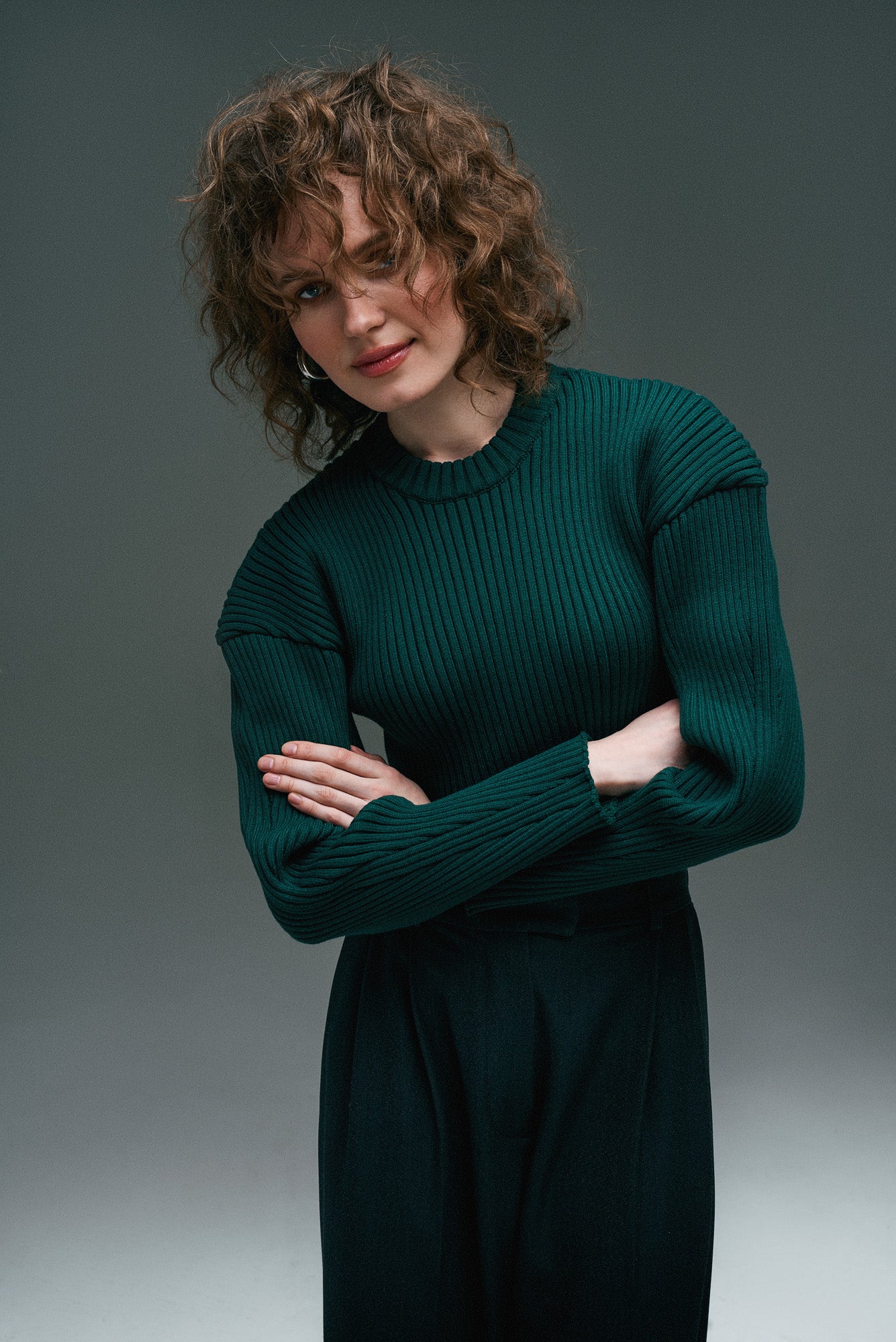 CROPPED SWEATER NONSENSE DARK GREEN