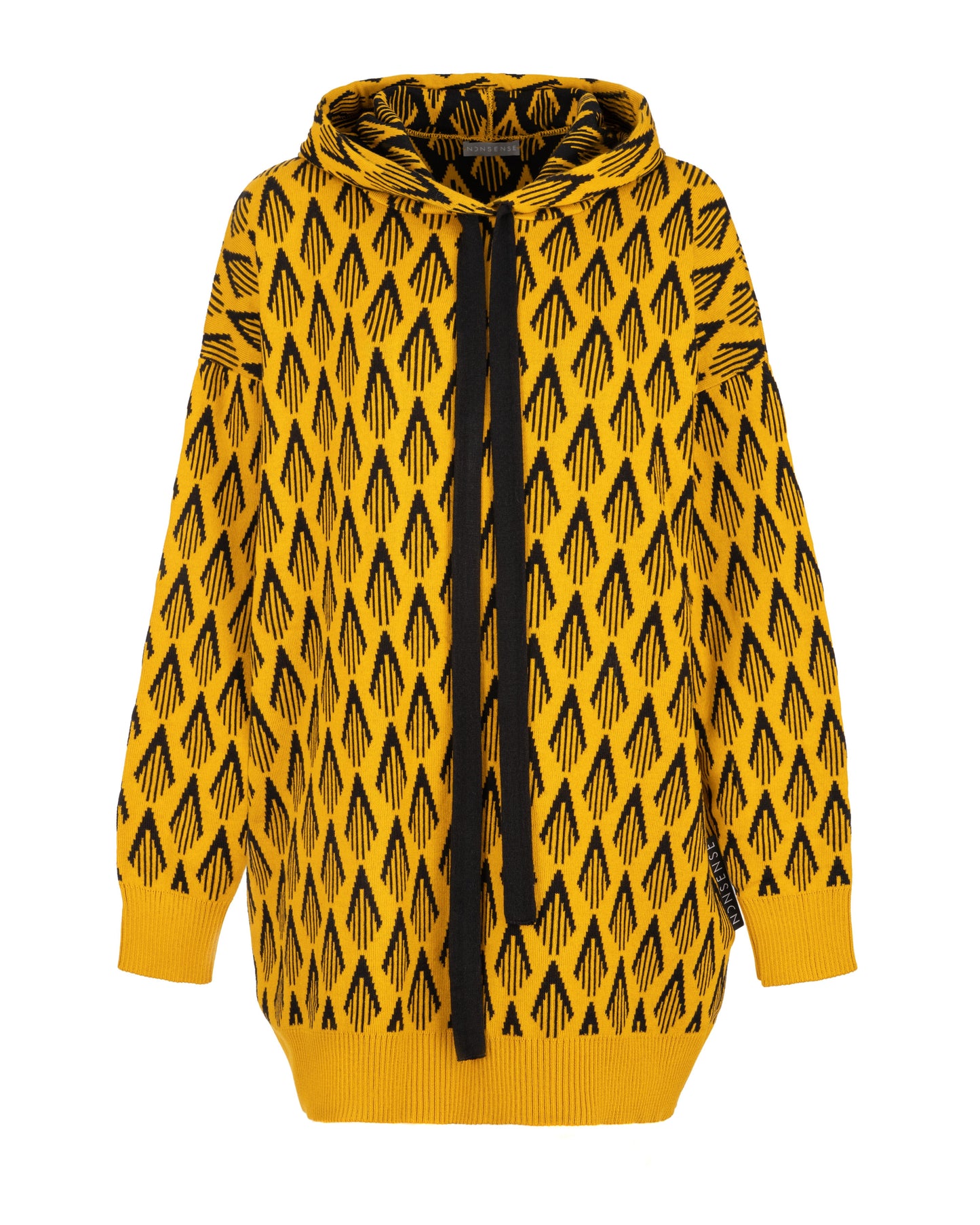 OVERSIZED HOODIE MUSTARD / BLACK