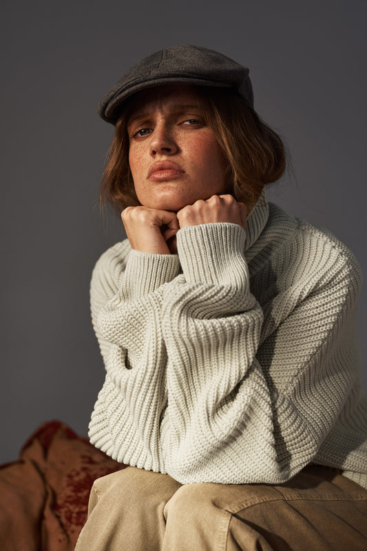 OVERSIZED SEMIWOOL SWEATER IVORY