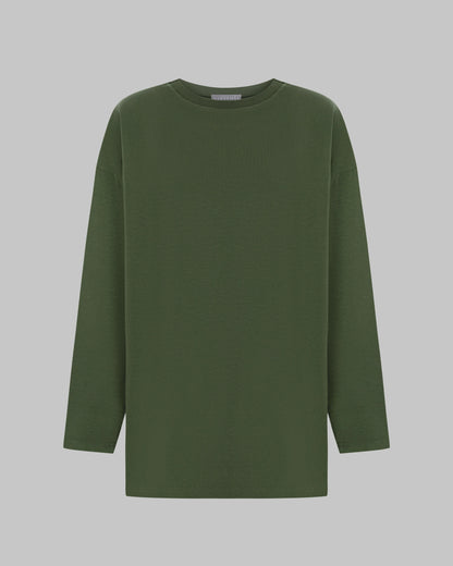 OVERSIZED LONG SLEEVE KHAKI
