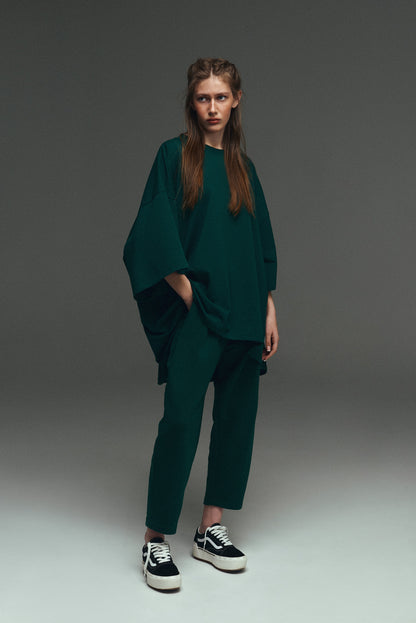 OVERSIZED T-SHIRT (N)ONSENSE DARK GREEN