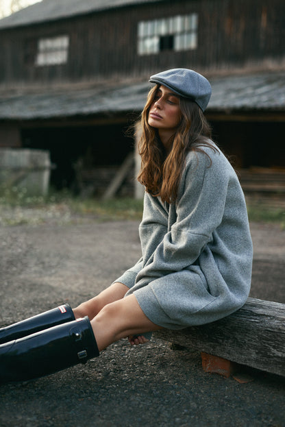 OVERSIZED WOOL CARDIGAN GREY