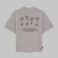 UNISEX T-SHIRT FLOWERS GREY