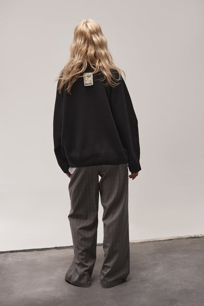 OVERSIZED RAGLAN SWEATER ANTHRACITE