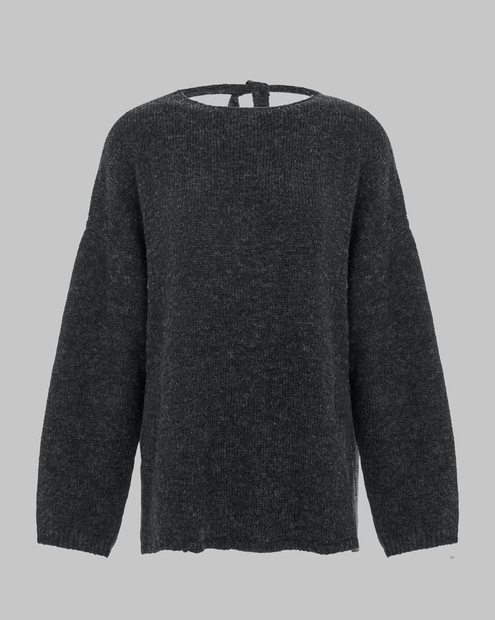 OPEN BACK SWEATER NONSENSE ANTHRACITE