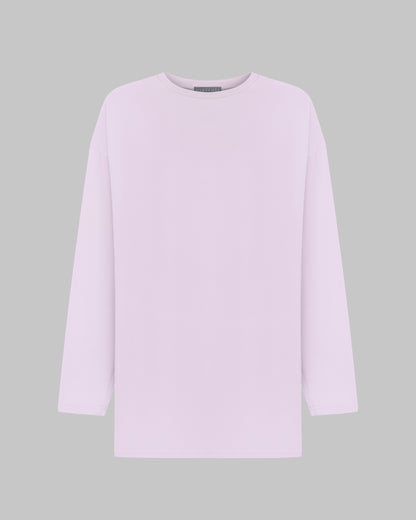 OVERSIZED LONG SLEEVE LIGHT LILAC