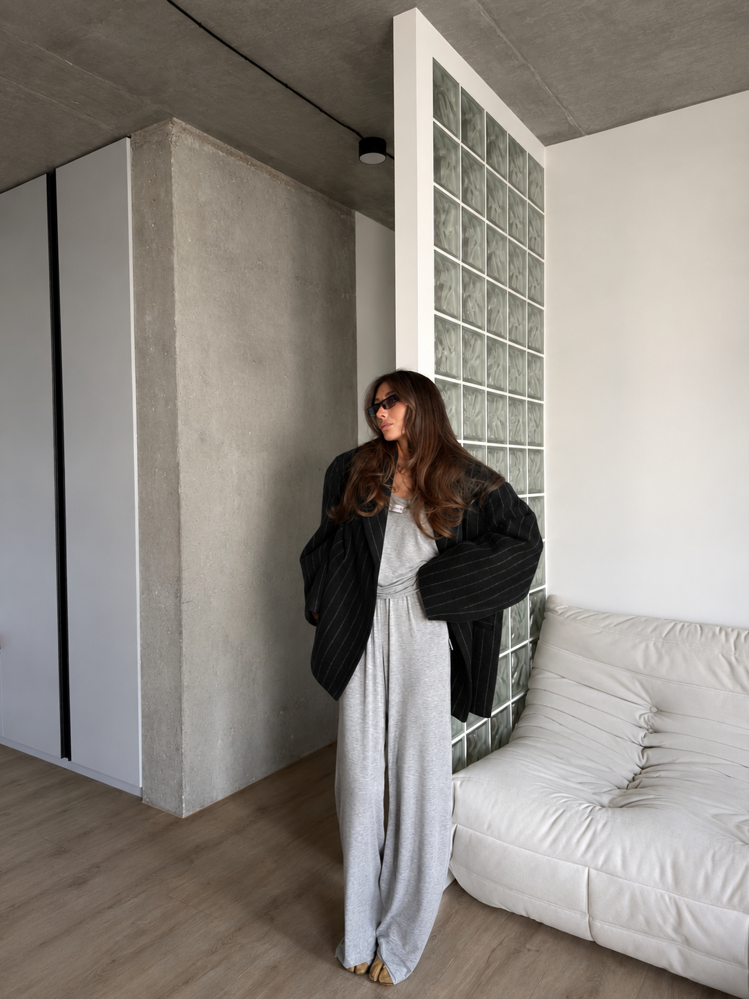 OVERSIZED COAT JACKET BLACK