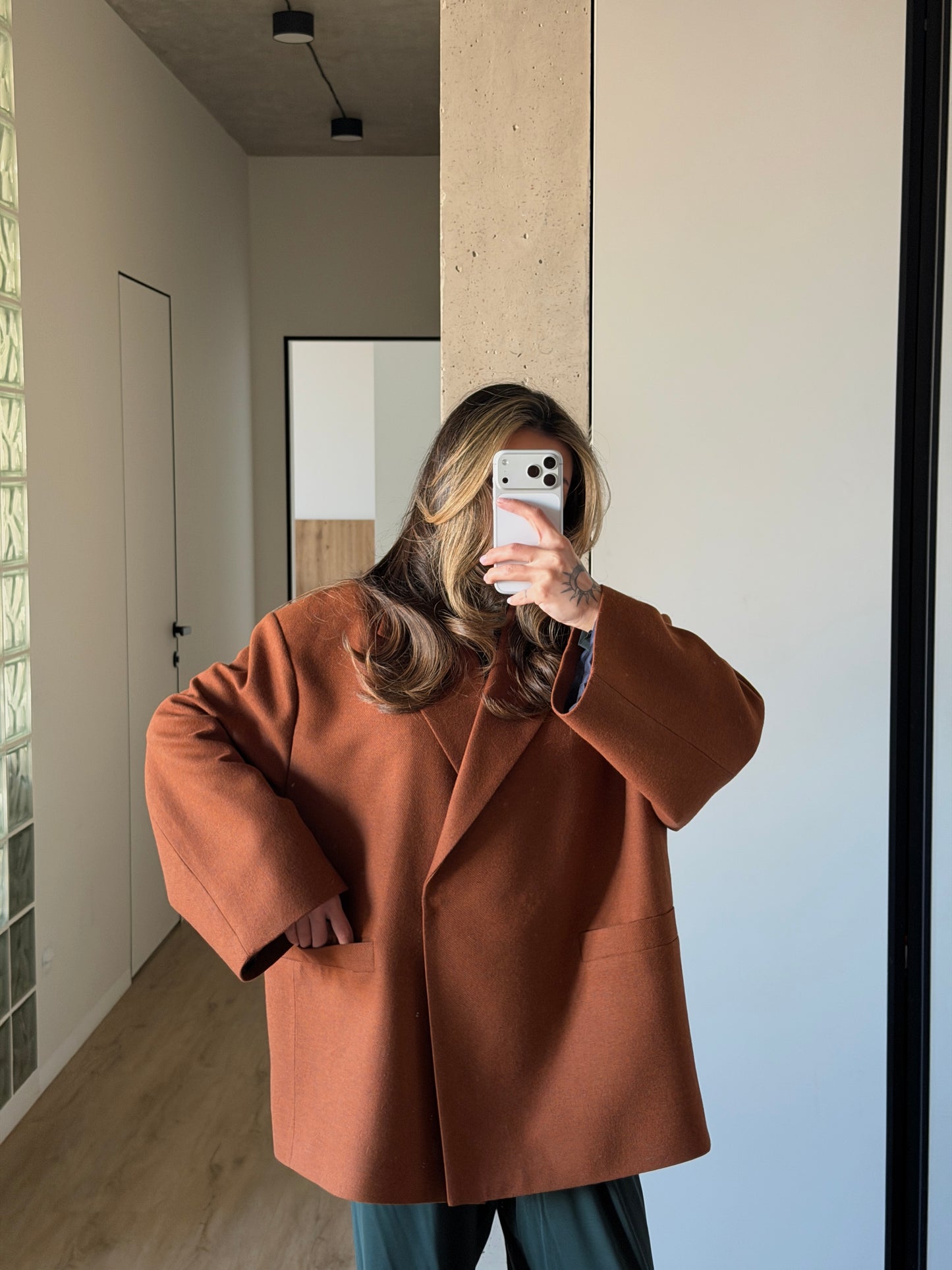 OVERSIZED JACKET TERRACOTTA
