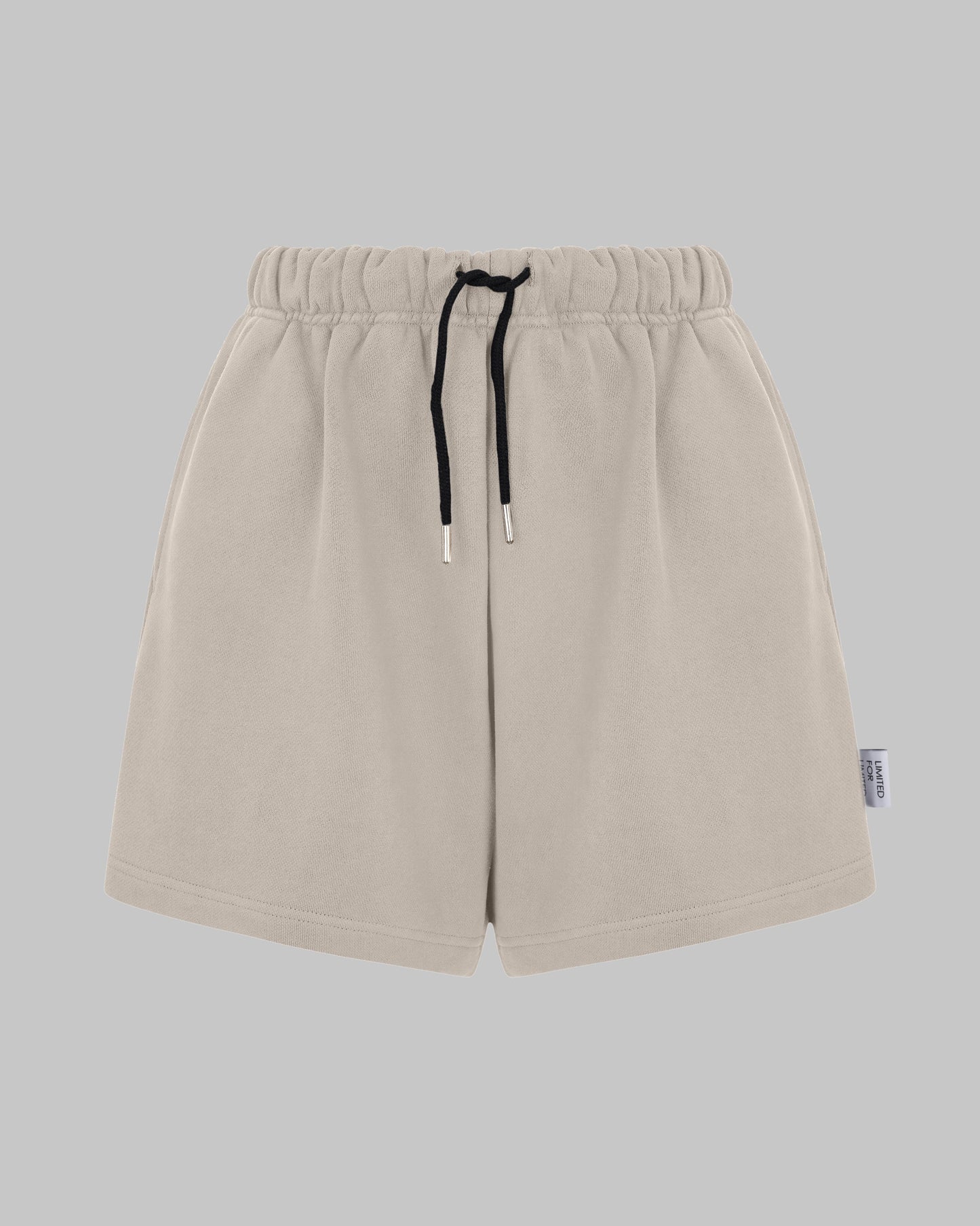 BEIGE DRAWSTRING SHORTS