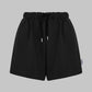 BLACK DRAWSTRING SHORTS