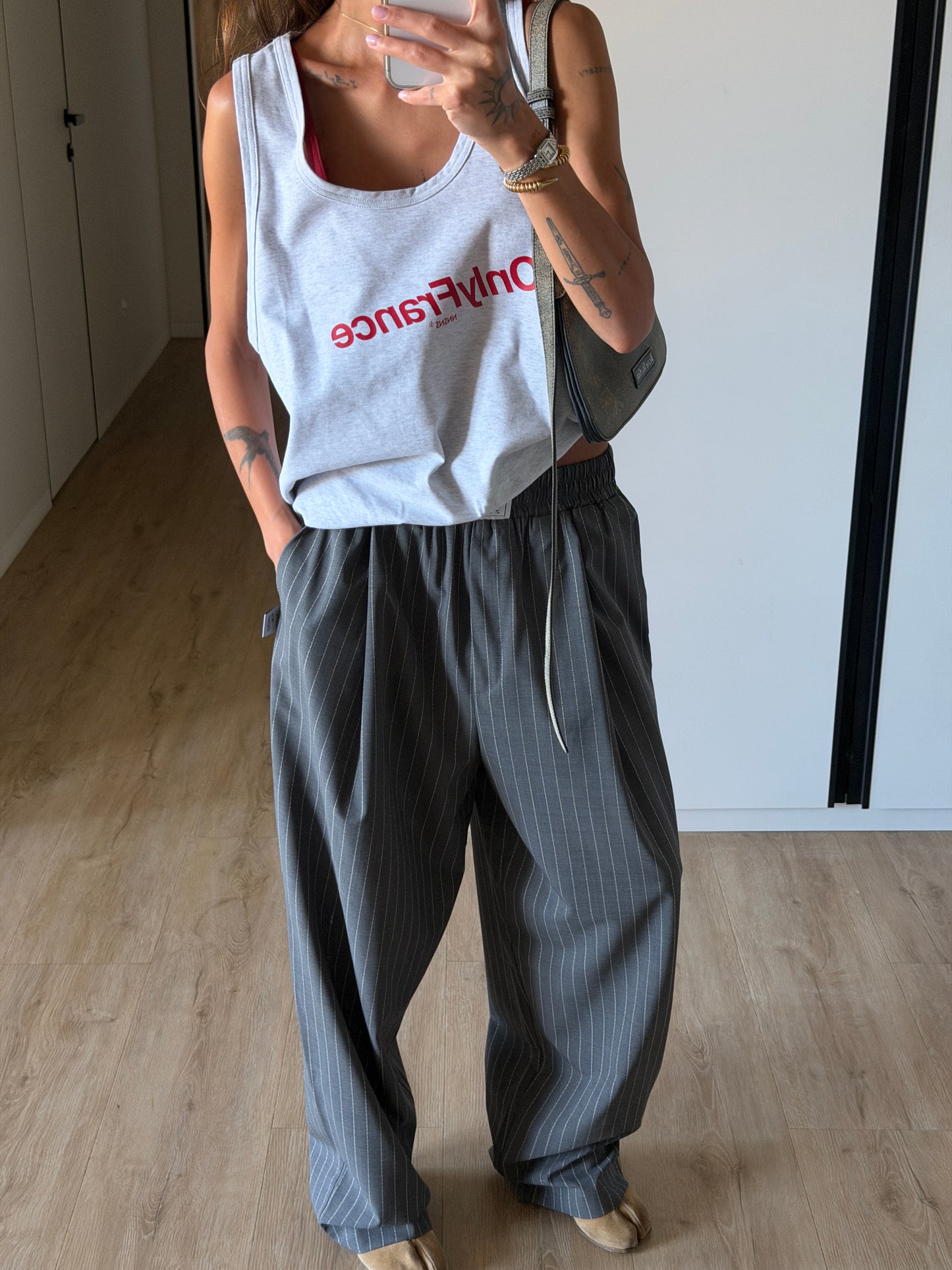 RELAXED TANK-DRESS “OnlyFrance” LIGHT MELANGE