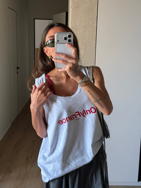 RELAXED TANK-DRESS “OnlyFrance” LIGHT MELANGE